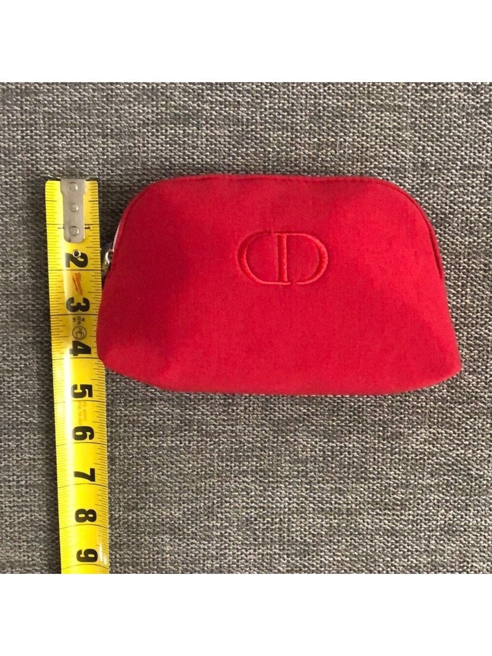 Dior Beauty Makeup Logo Small Luxury Pouch Gift Authentic Red - Picture 17 of 17